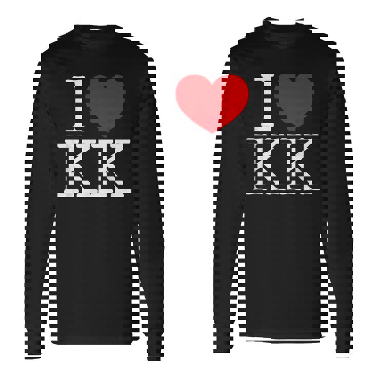 I Love ハート Kk 長袖Tシャツ