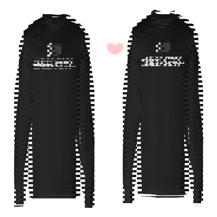 I Lovekee-Ball I Heart スキーボール 長袖Tシャツ