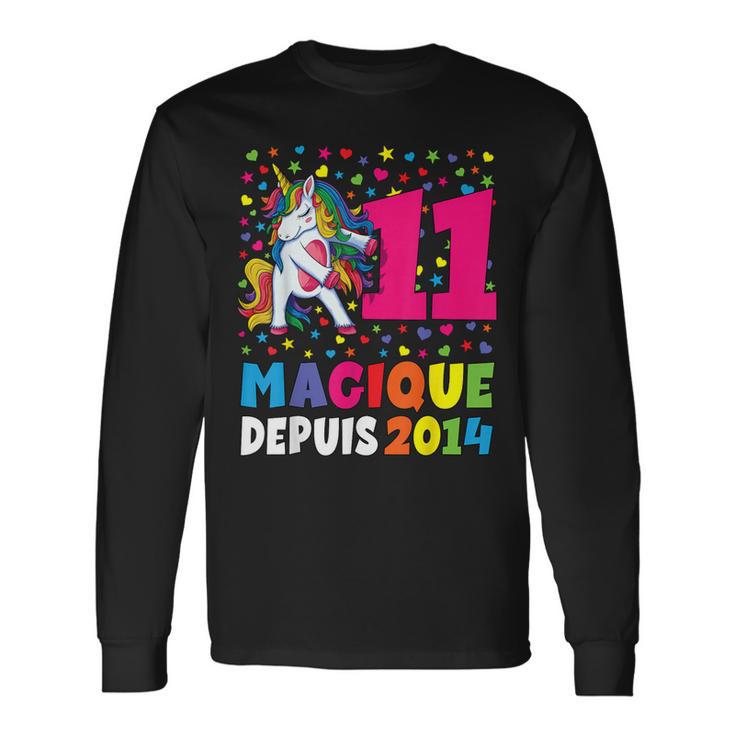 Magique Depuis 2014 Licorne Cadeaux D'anniversaire 11 Ans T-shirt à manches longues