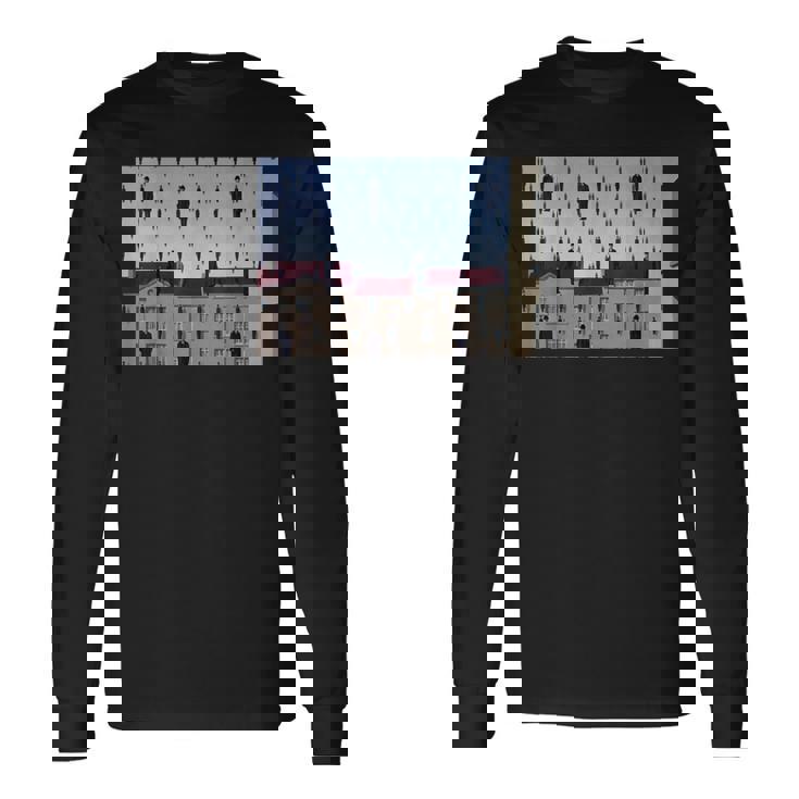 Magritteによるゴルコンダの有名な絵画。 長袖Tシャツ