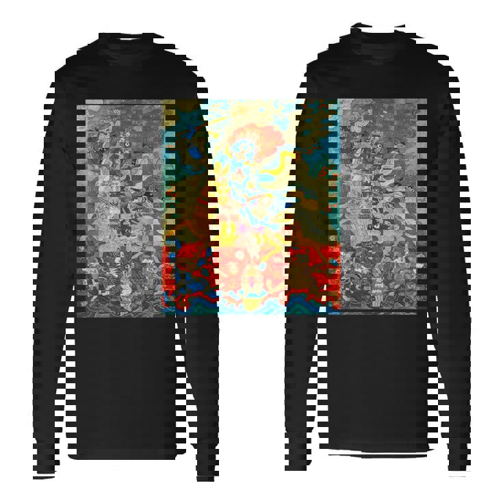 Magzor Gyalmo チベット仏教 タンカ 曼荼羅 仏教 長袖Tシャツ