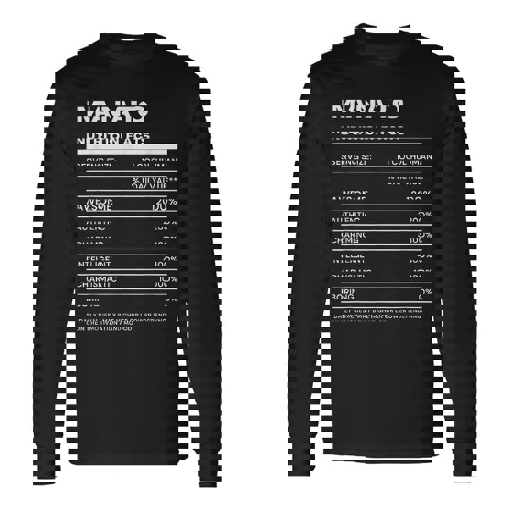 Manato 栄養成分表示 長袖Tシャツ