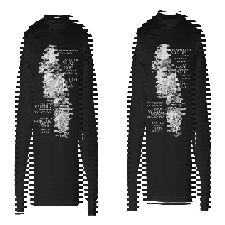 Marcus Aurelius ストイック哲学 ローマ哲学者の名言 長袖Tシャツ