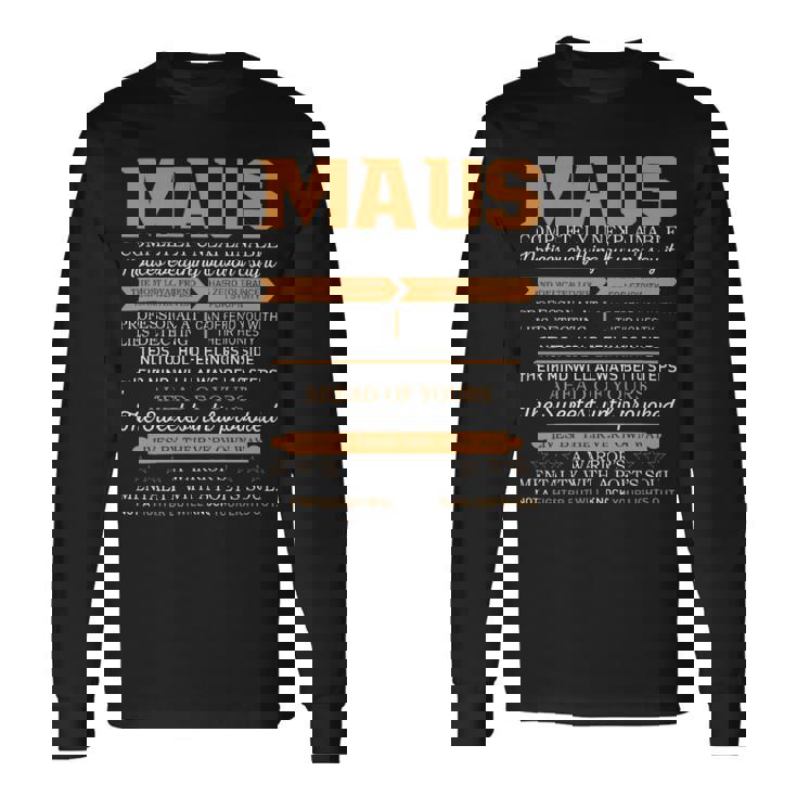 Maus Completely Unexplainable Notices Everything But Won’T Say It Name Long Sleeve T-Shirt