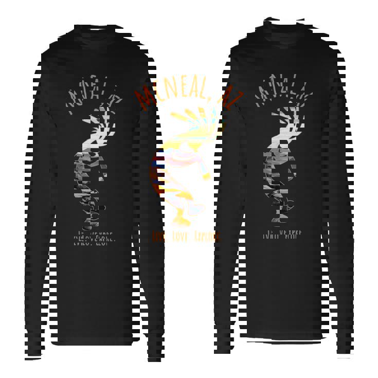 Mcneal アリゾナ Usa ダンシング ココペリ 南西部デザイン 長袖Tシャツ ギフトのアイデア