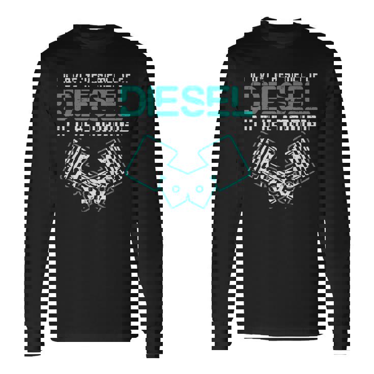 Mechanic Lovemell Of Diesel In Morning Car Auto メンズ 長袖Tシャツ