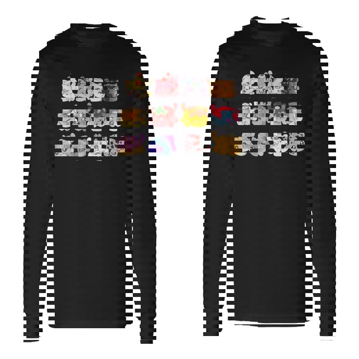 Meemeow 猫 ぬいぐるみ 長袖Tシャツ