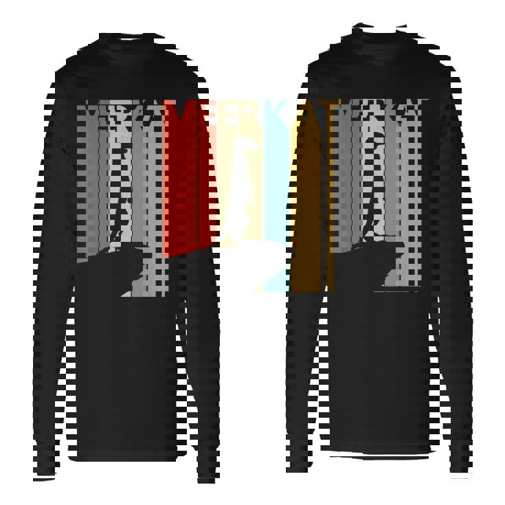 Meerkat ミーアキャット 動物 長袖Tシャツ