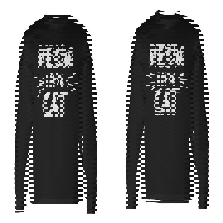 Meow I'm Cat おもしろい子猫好きデザイン 長袖Tシャツ