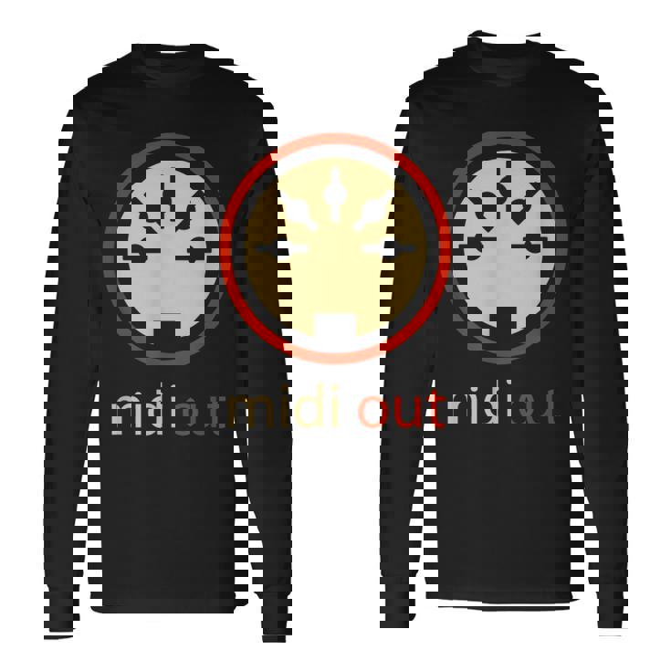 Midi Out 5極 Din オーディオシンセサイザー ヴィンテージステレオ 長袖Tシャツ