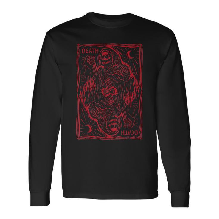 Mort Enfer Illustration atan Diable Rouge Cadeau T-shirt à manches longues