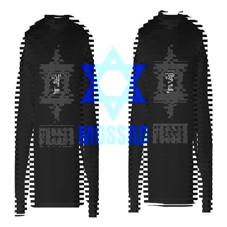 Mossad イスラエル イスラエル シークレットサービス テルアビブ メノラ Idf 長袖Tシャツ