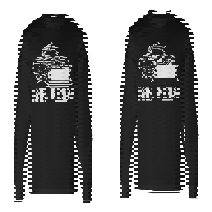 Mr Plow 面白い 皮肉なノベルティプラウトラック 長袖Tシャツ