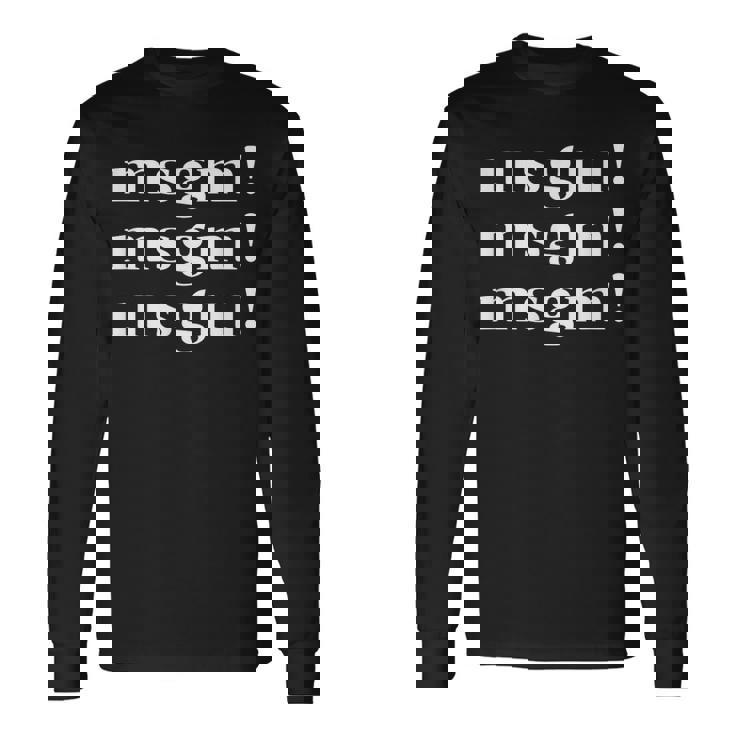 Msgm Message Me 。 長袖Tシャツ