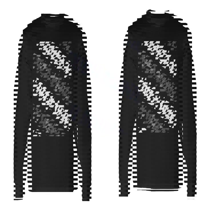 Munich Patrón De Camuflaje Gris Camiseta de manga larga