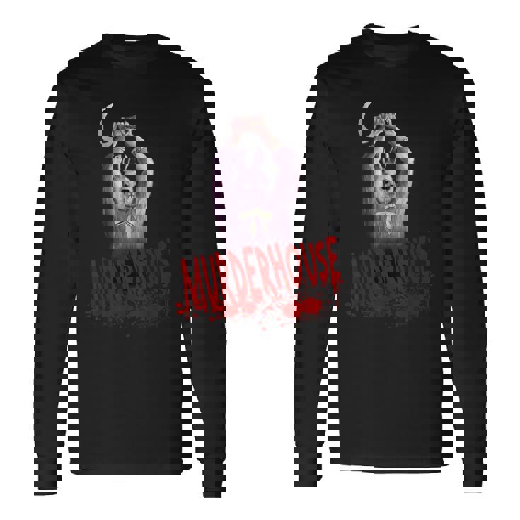 Murder House イースターバニー サバイバル ホラー ゲーム マニアック 長袖Tシャツ