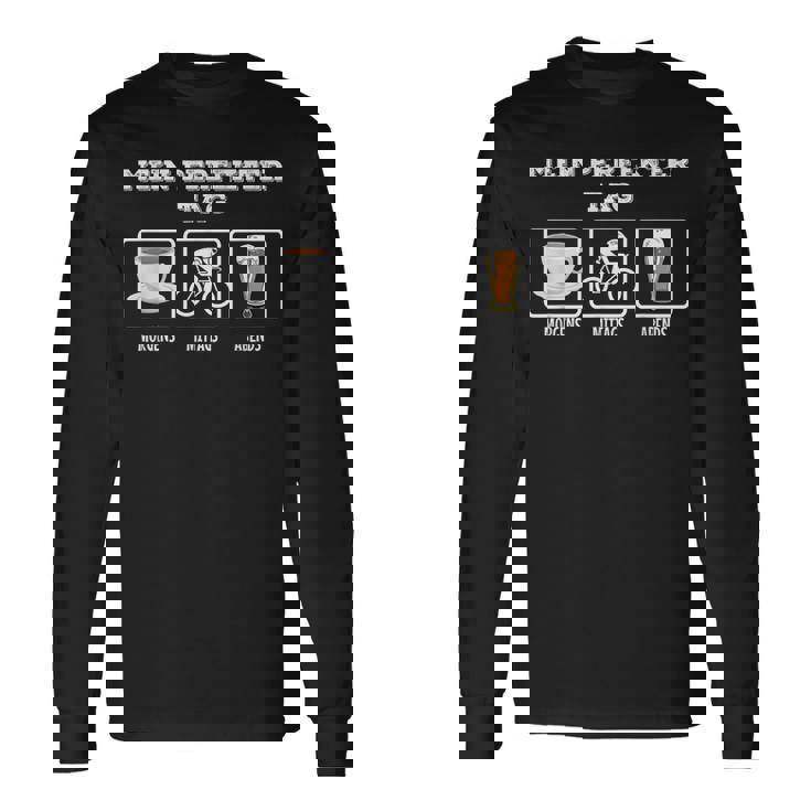 My Perfect Day コーヒー ロードバイク ビール 自転車 長袖Tシャツ