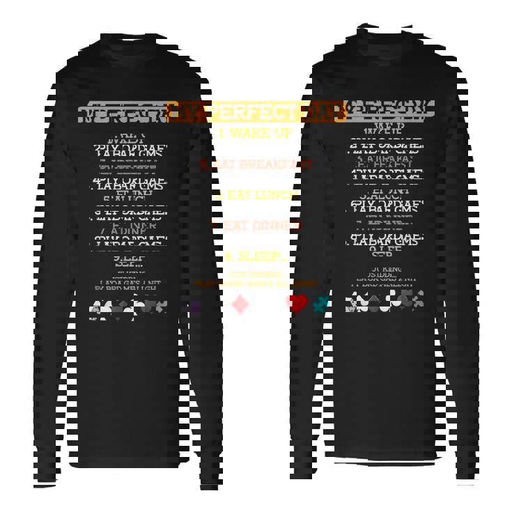 My Perfect Day ボードゲーム 恋人 ボードゲーム 面白い 長袖Tシャツ