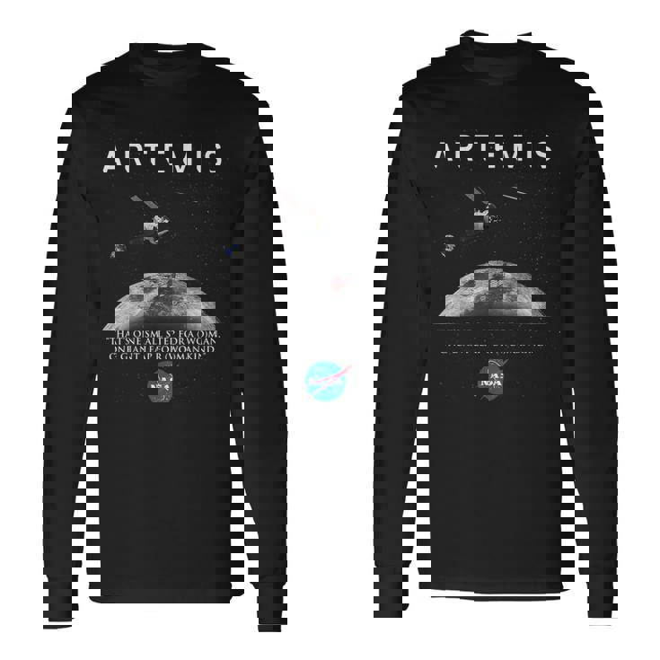 Nasa アルテミス オリオン ムーン インシグニア ミートボール ロゴ 長袖Tシャツ