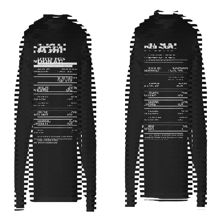 Natsumi 栄養成分表示 長袖Tシャツ ギフトのアイデア