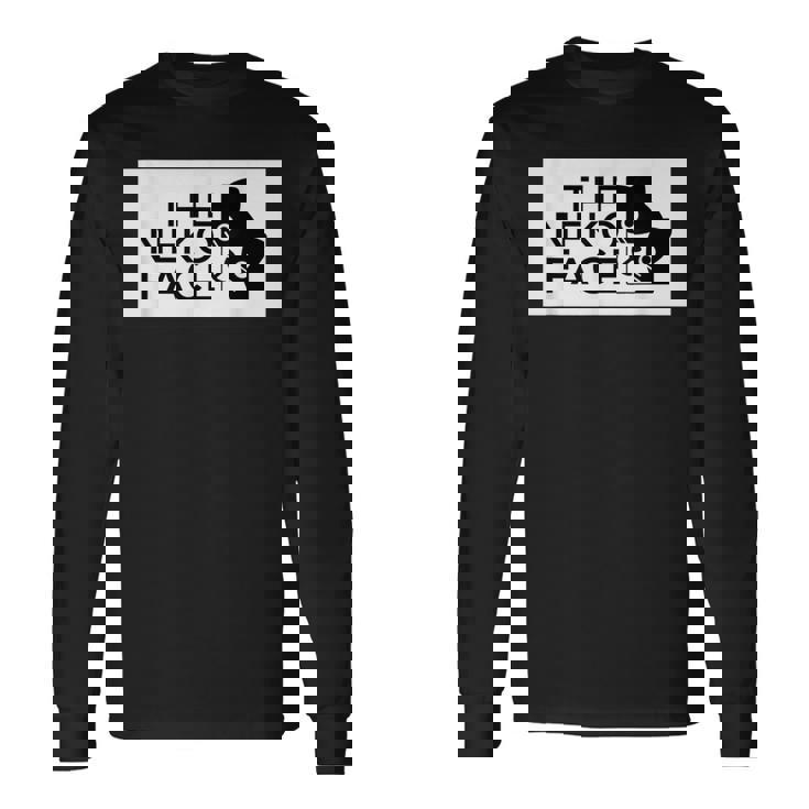 The Neko Face ザ・ネコ・フェイス『ノラネコさん』猫 ハチワレ パロディ ゆるくて かわいい 面白 イラスト 長袖Tシャツ