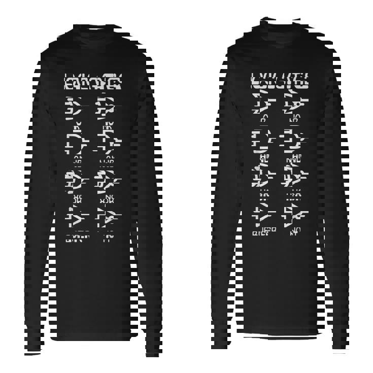 Nerdy Logic Gates コンピューター サイエンス 電気エンジニア 長袖Tシャツ