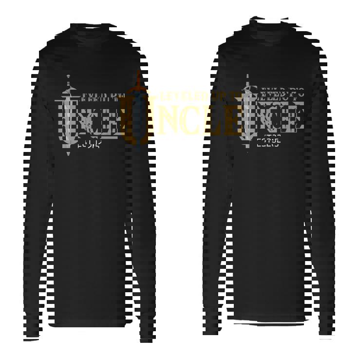 Nivelado Hasta El Tío Est 2025 Nivel Desbloqueado Tío Juegos Camiseta de manga larga