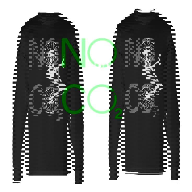 No Co2 サイクリング 気候変動対策 グリーンエネルギー Mtb 長袖Tシャツ