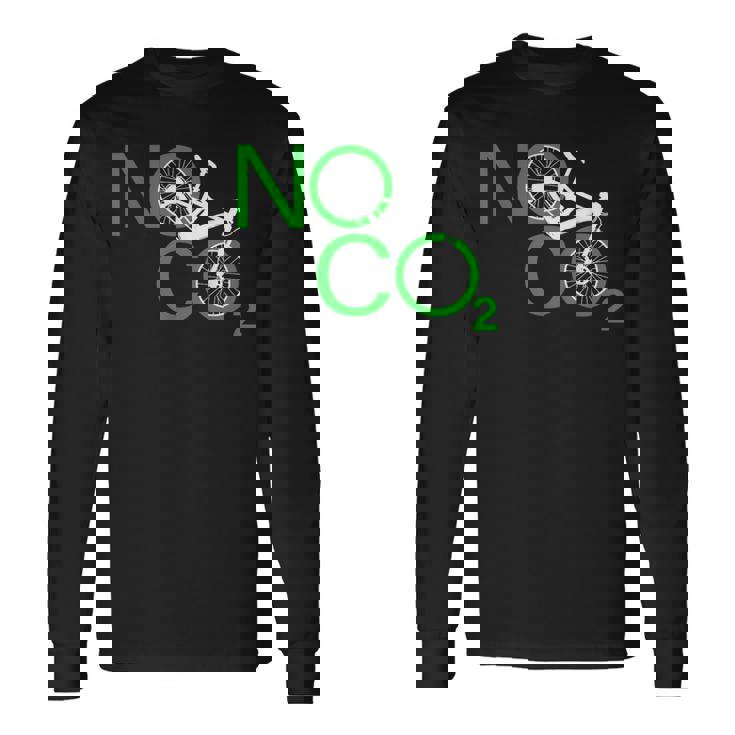No Co2 サイクリング 気候変動対策 グリーンエネルギー Mtb 長袖Tシャツ