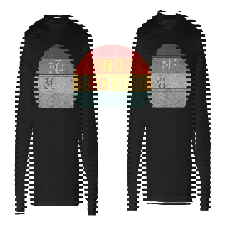 No Excuses クロスカントリー 陸上競技 ランニング 長袖Tシャツ