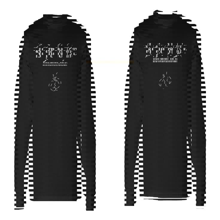 No Jiro No Life ノージロー ノーライフ シンプル 面白い ニンニク ジロリアン ラオタ ラーメン二郎 長袖Tシャツ