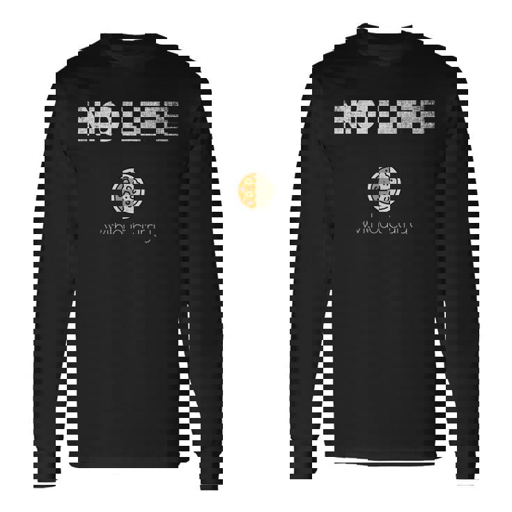 No Life ノーライフ Without Curry シンプル さり気ない お洒落 部屋着 カレーオタク カレー 長袖Tシャツ