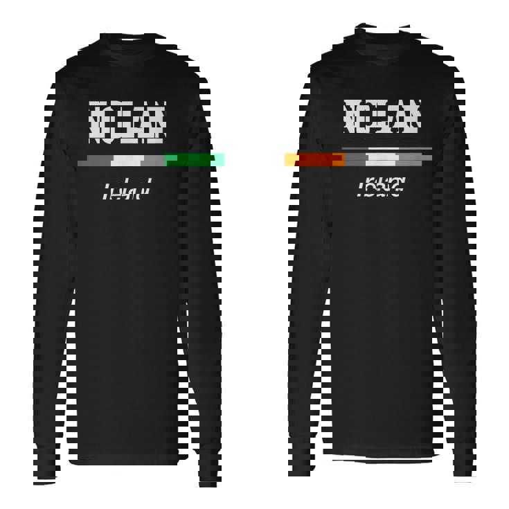 Nolan Irish Family Name 聖パトリックデー アイルランド国旗 長袖Tシャツ