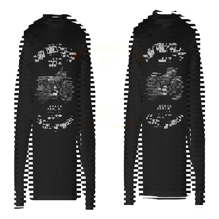 Norton-16H クラシックバイク Ww2 長袖Tシャツ