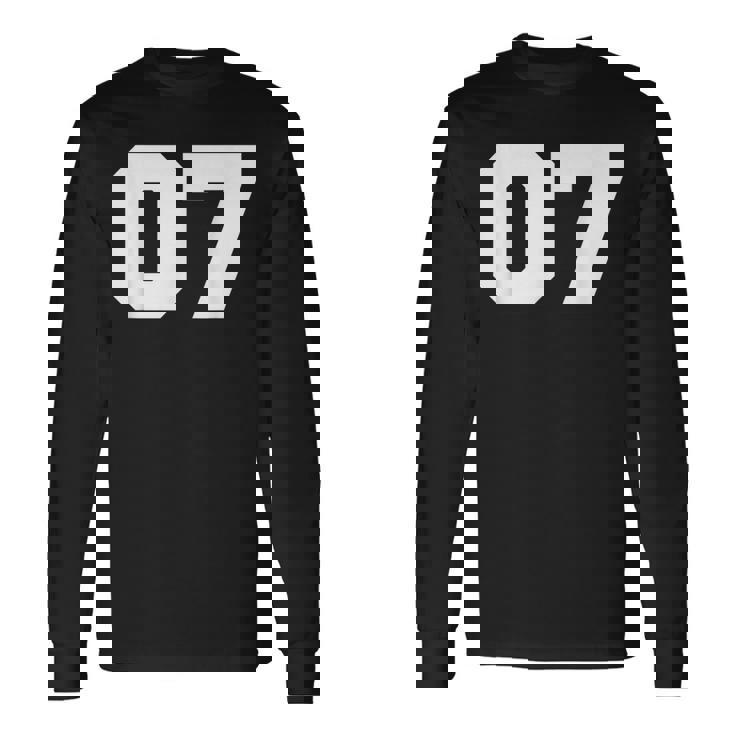 Number 07Ports Jersey Player 07 7 Fan Front Printarsity 長袖Tシャツ
