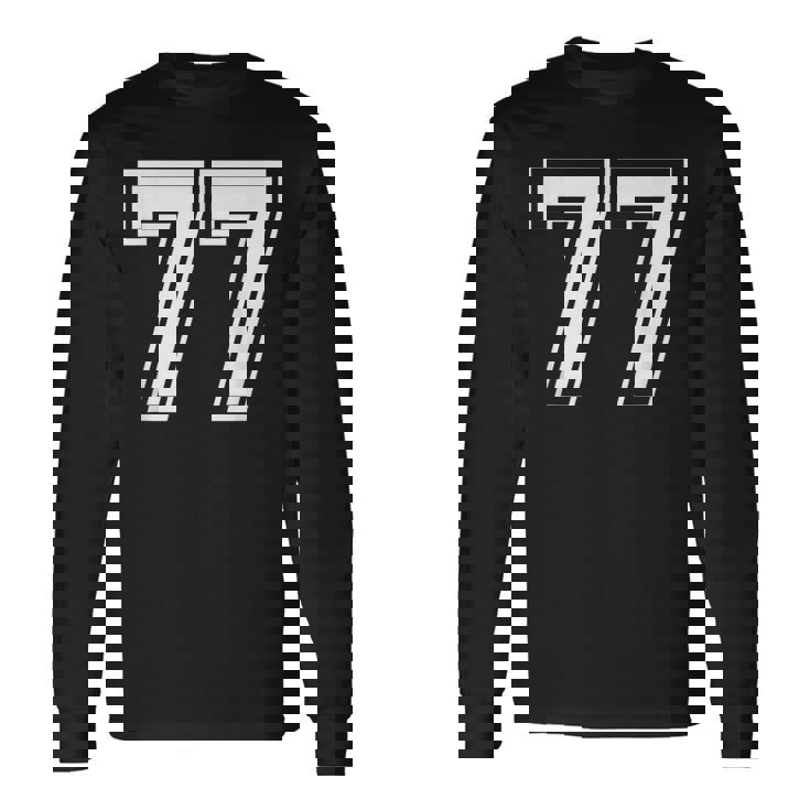 Number 77 Birthday 77Thports Player チーム番号入りジャージ 長袖Tシャツ