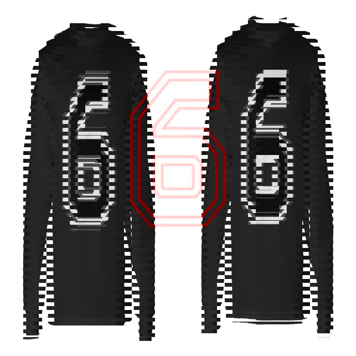 Number Numero 6 6番 長袖Tシャツ