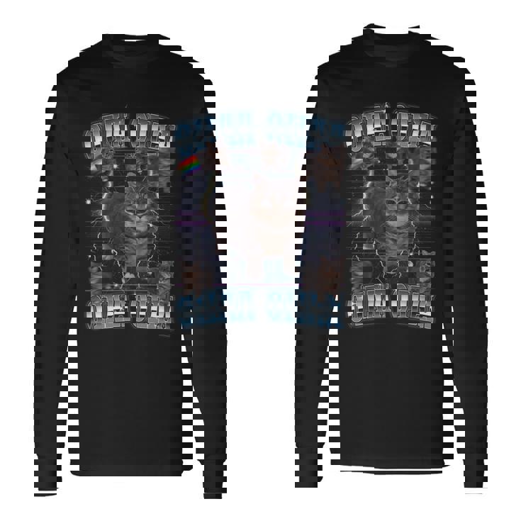 Oiia Oiia Cat スピニング キャット ミーム ファニー トレンディ キャット 長袖tシャツ 長袖Tシャツ