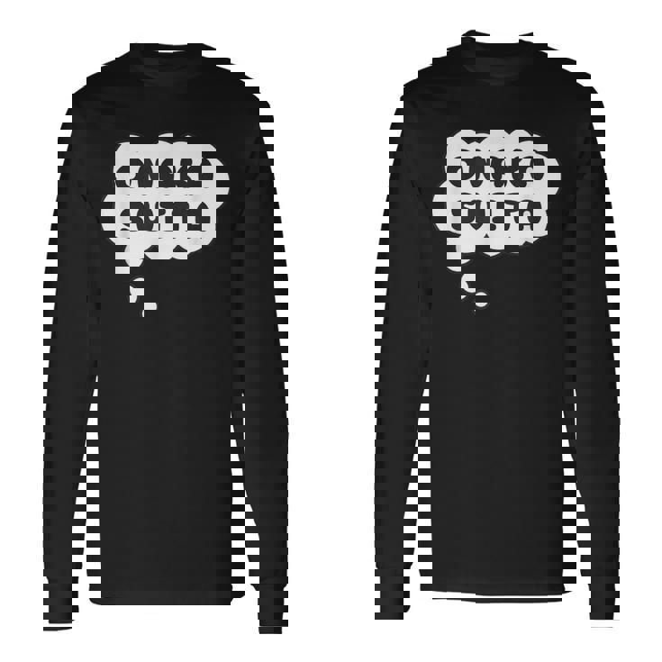 Onakauita《おなかすいた》お腹空いた【英語 文字】ポップ かわいい 面白い デザイン 長袖Tシャツ