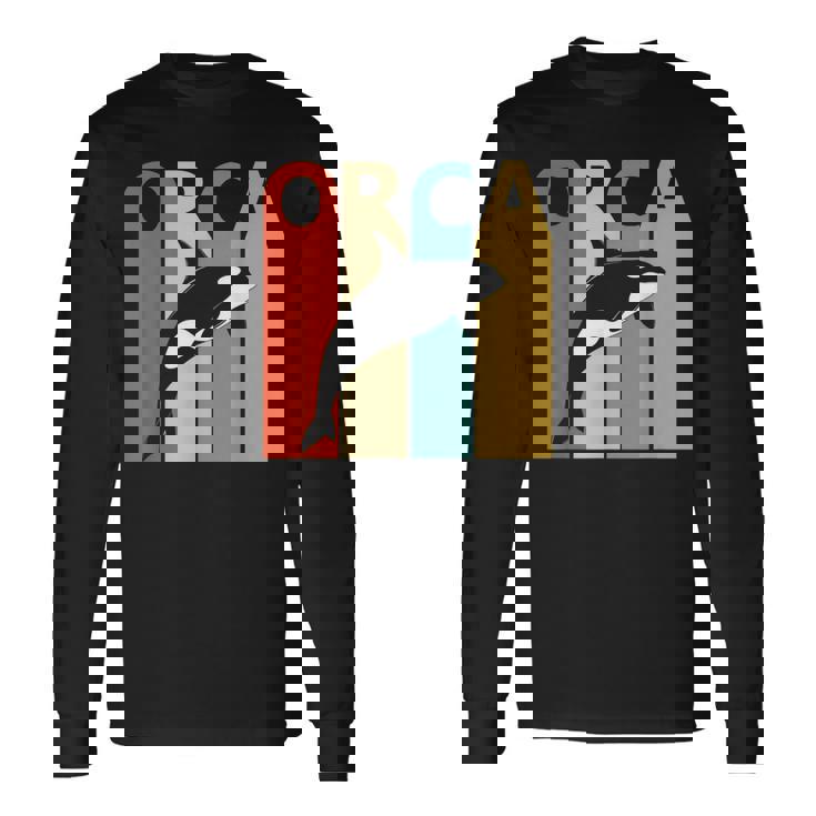 Orca シャチ 動物 長袖Tシャツ