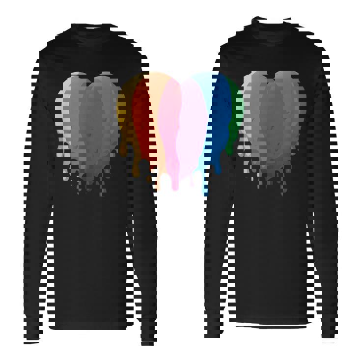 Orgullo Del Corazón Del Arco Iris Lgbtq Camiseta de manga larga