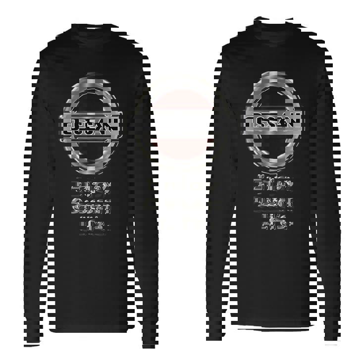 Ossan おっさん（車好き ロゴ エンブレム パロディ）【変なデザイン屋さん】文字 メッセージ 面白い デザイン 長袖Tシャツ