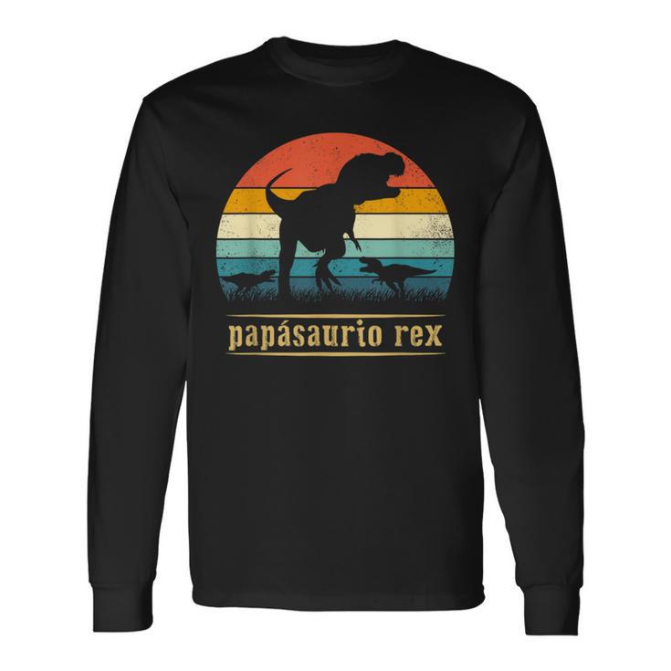 Papá-Saurio Rex Divertido Dinosaurio Día Del Padre Regalo Camiseta de manga larga