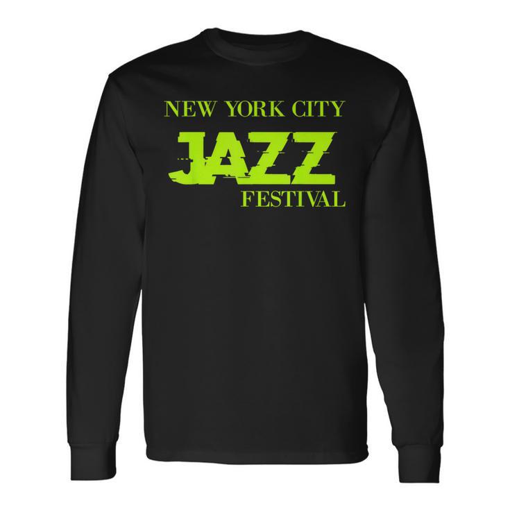 Para Los Amantes Del Jazz Y Músicos El Festival De Té De Nueva York Camiseta de manga larga