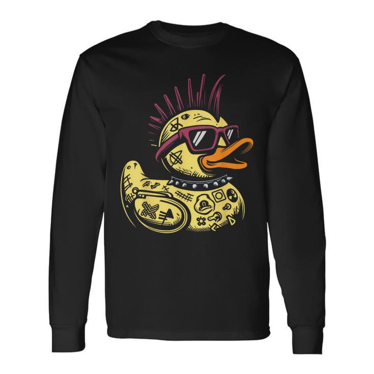 Pato Punk Rocker Punk Camiseta de manga larga
