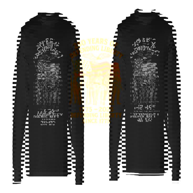 Patriotic Usa Army Us Military Parade 250Th Anniversary 2025 Long Sleeve T-Shirt