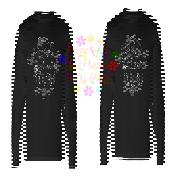 Peace Love 太極拳 長袖Tシャツ