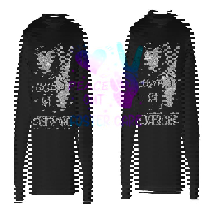 Peace Out フォスターケア 養子縁組 ごっちゃの日 2023 長袖Tシャツ
