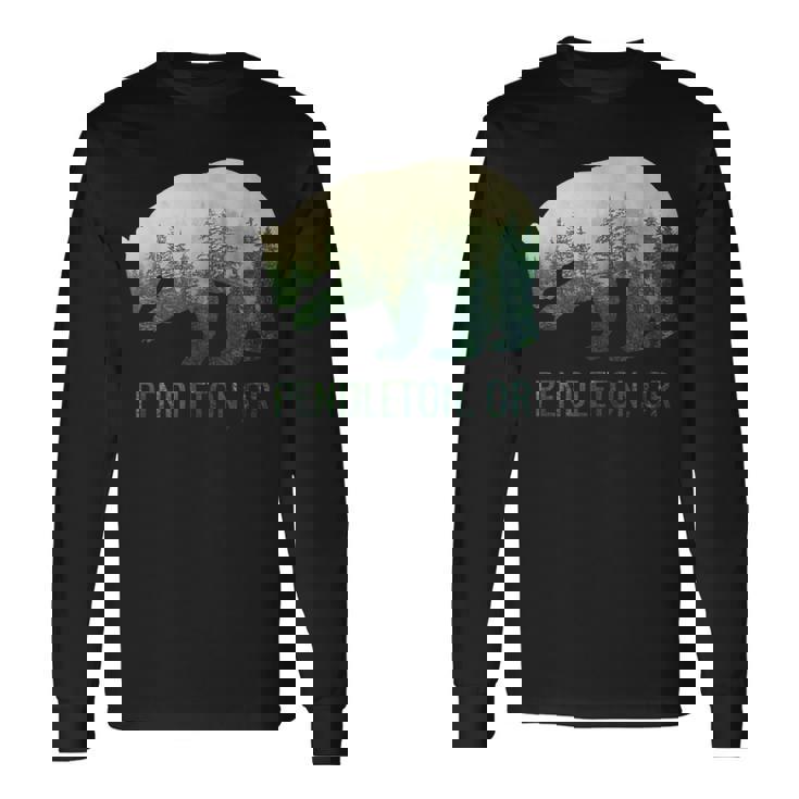 Pendleton Beartate Of Oregon Pacific Nw 野生動物 長袖Tシャツ