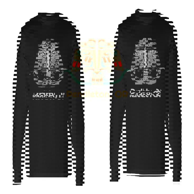 Pendleton Oregon Thunderbird Nw ネイティブアメリカン 長袖Tシャツ